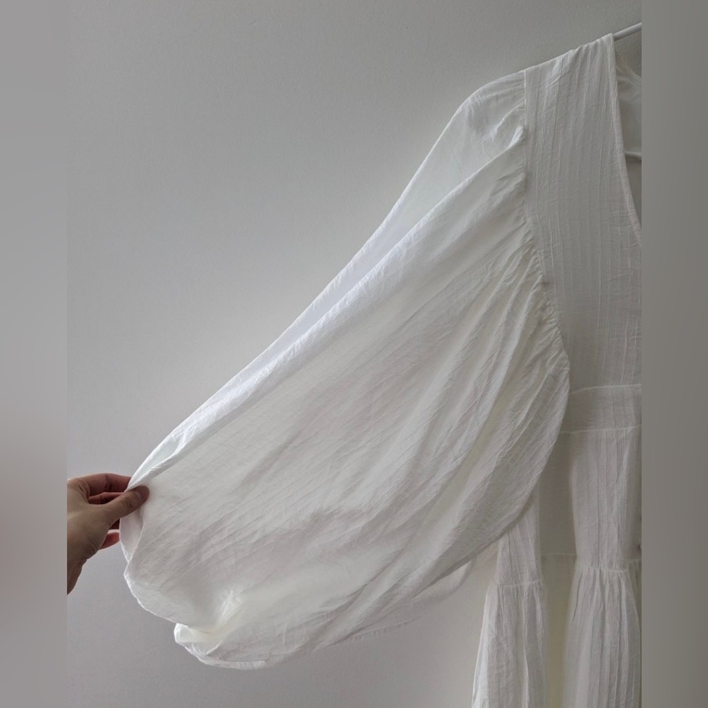 Balloon sleeve button maxi dress - Picture 5 of 9